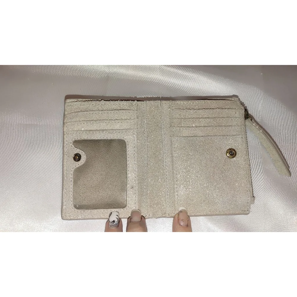 American Leather Company Cleveland RFID Bifold Leather Wallet Champagne Shimmer